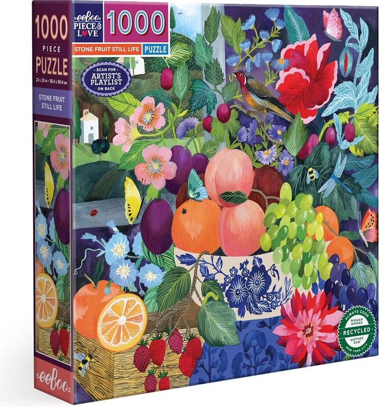 Puzzle 1000 pcs Stone Fruit Still Life - Eeboo