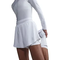 NIKE Court Ace Advantage Dri-FIT High-Waist Tennisshorts Damen 100 - white/white S