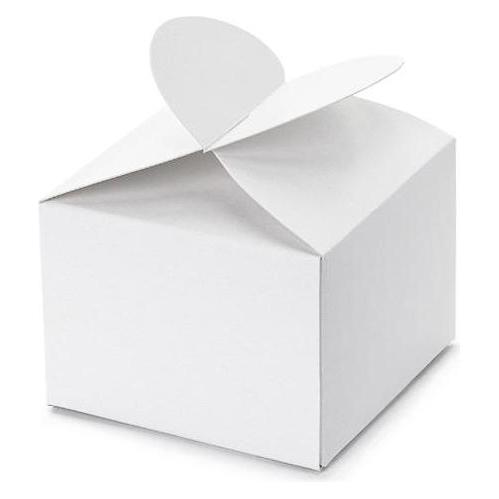 Partydeco Weisse Herzboxen 6x5x6cm 10 Stk (10 Stk.) (47721858)