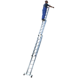 MUNK Schiebeleiter mit Traverse 3x8 Sprossen