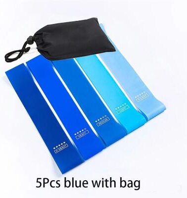 Uplifted Goods Progressive Tension Resistance Training System 5pcs Blue B With Bag