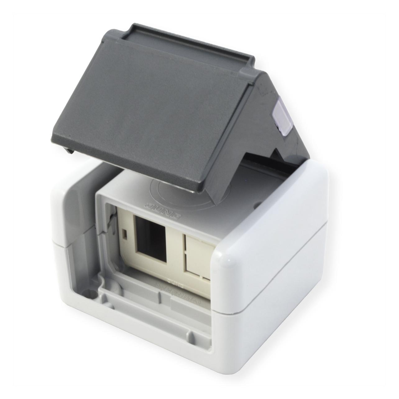 Telegärtner Netzwerkdose Aufputz CAT 5e, CAT 6, CAT 6A Grau (H02000a0070) (H02000A0070)