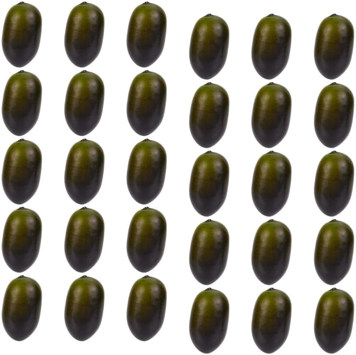 Dailygoods - 60 stuks realistische foam kunstmatige olijven voor decoratie