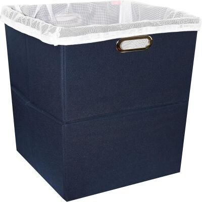 No "Large Laundry Hamper With Laundry Bag Premium Durable Fabric - 15.74""L x 15.74""W x 25.6""H"