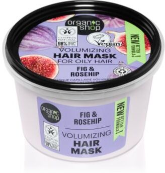Organic Shop Organic Fig & Rosehip máscara facial intensiva para cabelo brilhante e macio 250 ml. Organic Fig & Rosehip