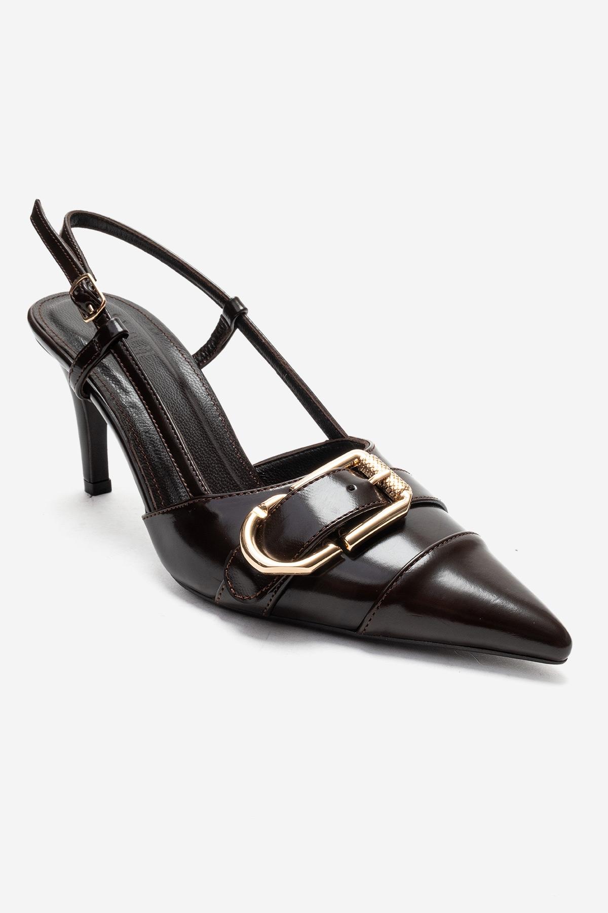 Noen Gesp Spitse Neus Stiletto Pump