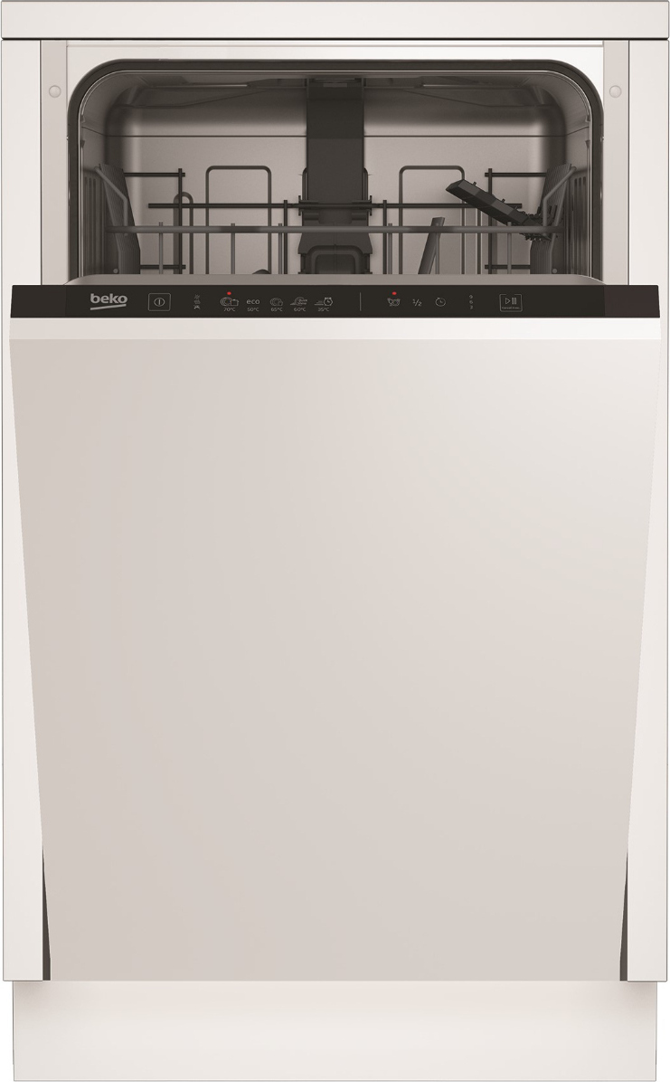 Beko DIS35023, Voll integriert, Single (45 cm breit), Schwarz, Touchsteuerung, LED, kalt