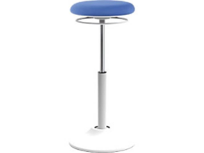 Euroseats Sitz-Steh-Hocker Mango Stoff Weiß, Blau