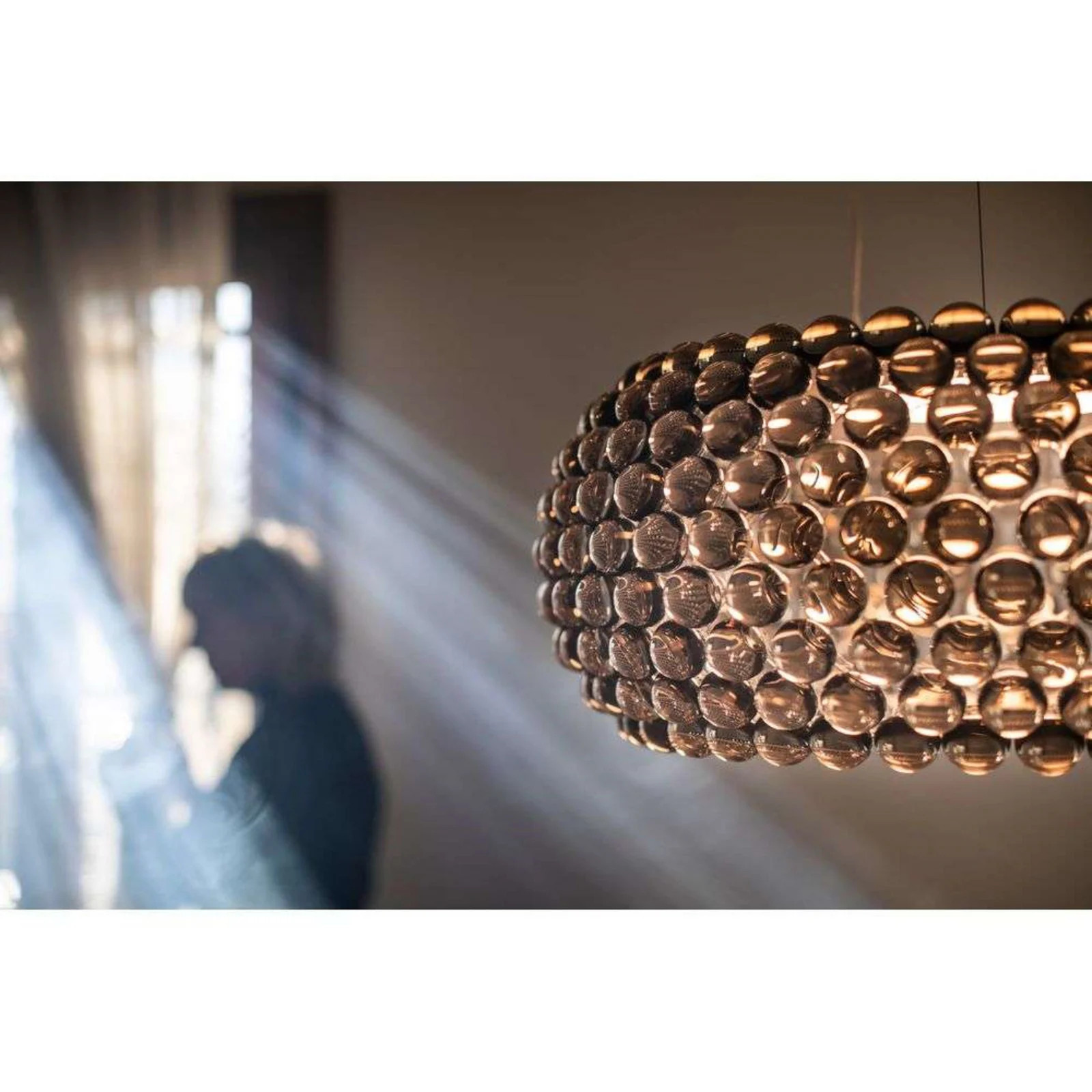 Foscarini Caboche Plus Media LED Hanglamp - Grijs - Glas