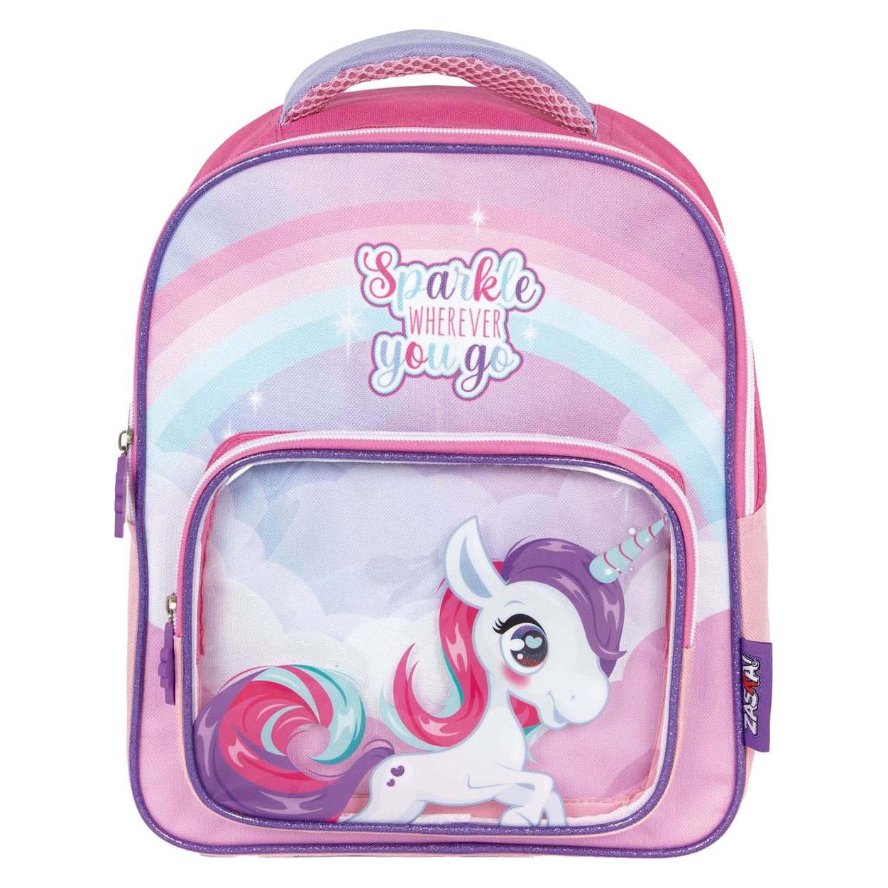 Rucksack Einhorn mit transparenter Vordertasche (48102288)