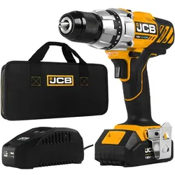 JCB Akku Bohrschrauber 18V inklusive 1x 1,5 Ah Li-Ion Akku Ladegerät und Tasche