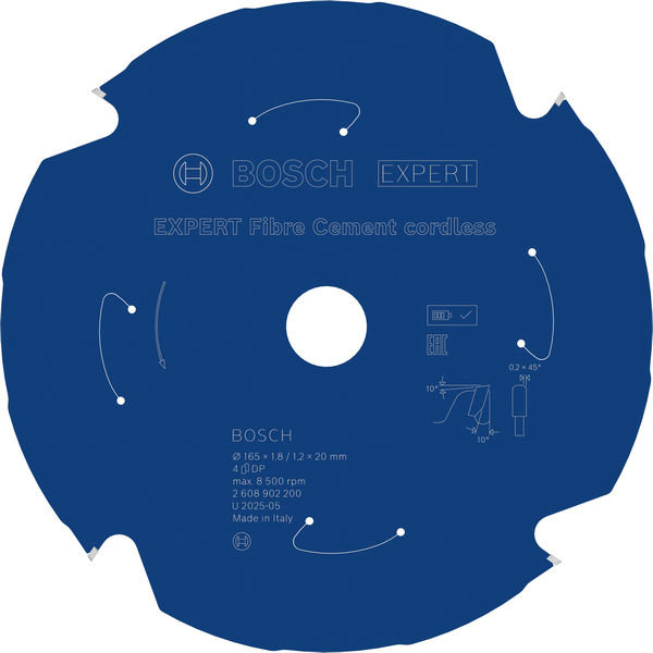 Bosch EXPERT Fiber Cement Kreissägeblatt, 165x20 mm, Z4 2 608 902 200