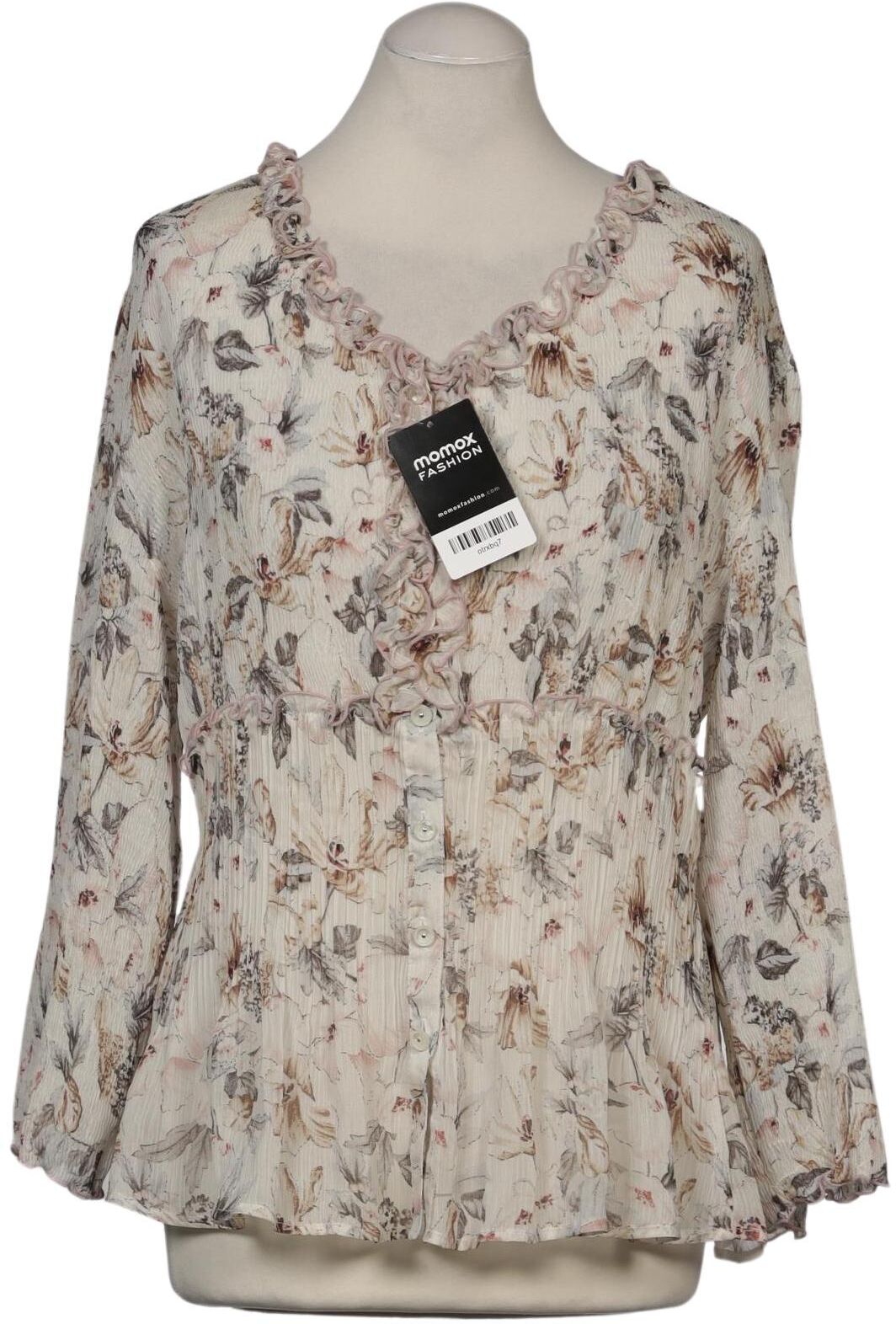 Kriss Trading Sweden Damen Bluse, Beige, Gr. M, Synthetik - Second Hand