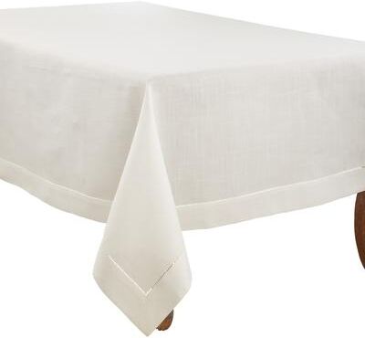 Saro Lifestyle Rochester Collection Hemstitched Tablecloth