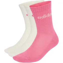 3er Pack adidas Linear Crew Cushioned Socken KX1277 - off white/pink fusion/off white 28-30