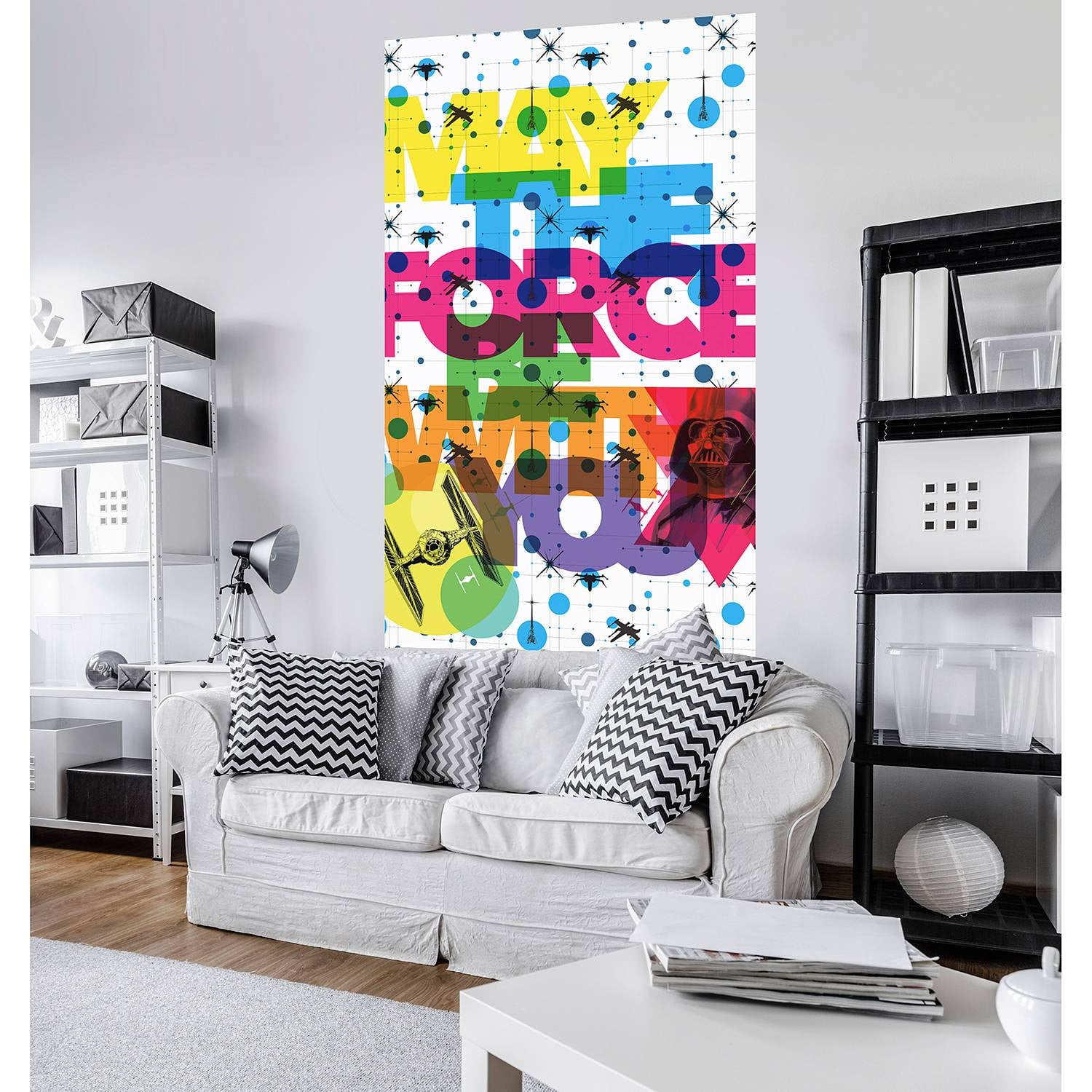 home24 Fotobehang StarWars NeonGeometrics Vader 120 x 200 cm