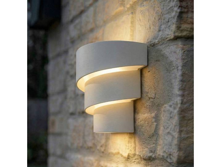 LED Außenwandleuchte Valir Lindby, weiß / opal, Aluminium, Design