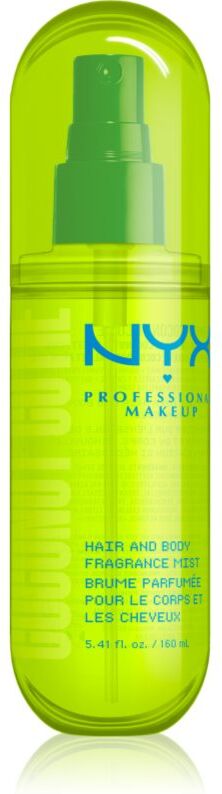 NYX Professional Makeup Fat Oil Body brume parfumée pour cheveux et corps avec parfums Coconut Cutie 160 ml