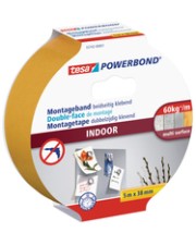 Tesa 55742 5 m 38 mm Bürokleinmaterial Weiß 5er Powerbond INDOOR 5m x 38mm (55742-00001-03)