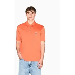 A|X Armani Exchange für Herren. XM002209AF10364U3040 Orangefarbenes Freizeit-Poloshirt (XXL), Lässig, Baumwolle, Klassisch, Kurzarm