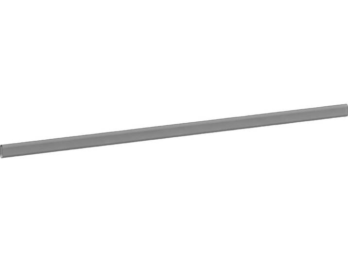 Kleiderstange WIEMANN, silber (silberfarben), B:72,3cm H:3cm T:2cm, Holzwerkstoff, Kleiderstangen, Kleiderstange
