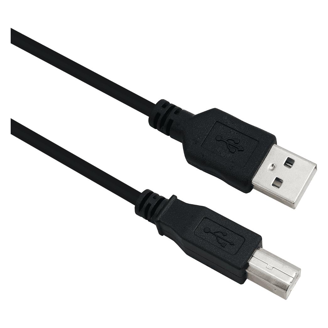 Helos Anschlusskabel, USB 2.0 A Stecker/B Stecker, 3,0m, schwarz USB 2.0 A St./B St., Übertragungsrate: 4 (3 m, USB 2.0) (288306)