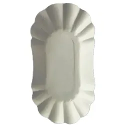2000 Pappschalen oval FF 17,5x10,5x3 cm weiß – Pommesschalen mit Fettbarriere