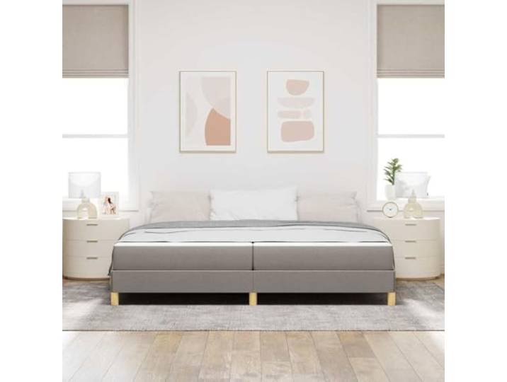 KTHLBRH Boxspringbett mit Matratze 200 x 200 cm Stoff Modernes Design, Bezug aus Stoff, Holz, für Doppelbett