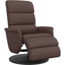 vidaXL Relaxsessel mit Fußteil Braun Kunstleder