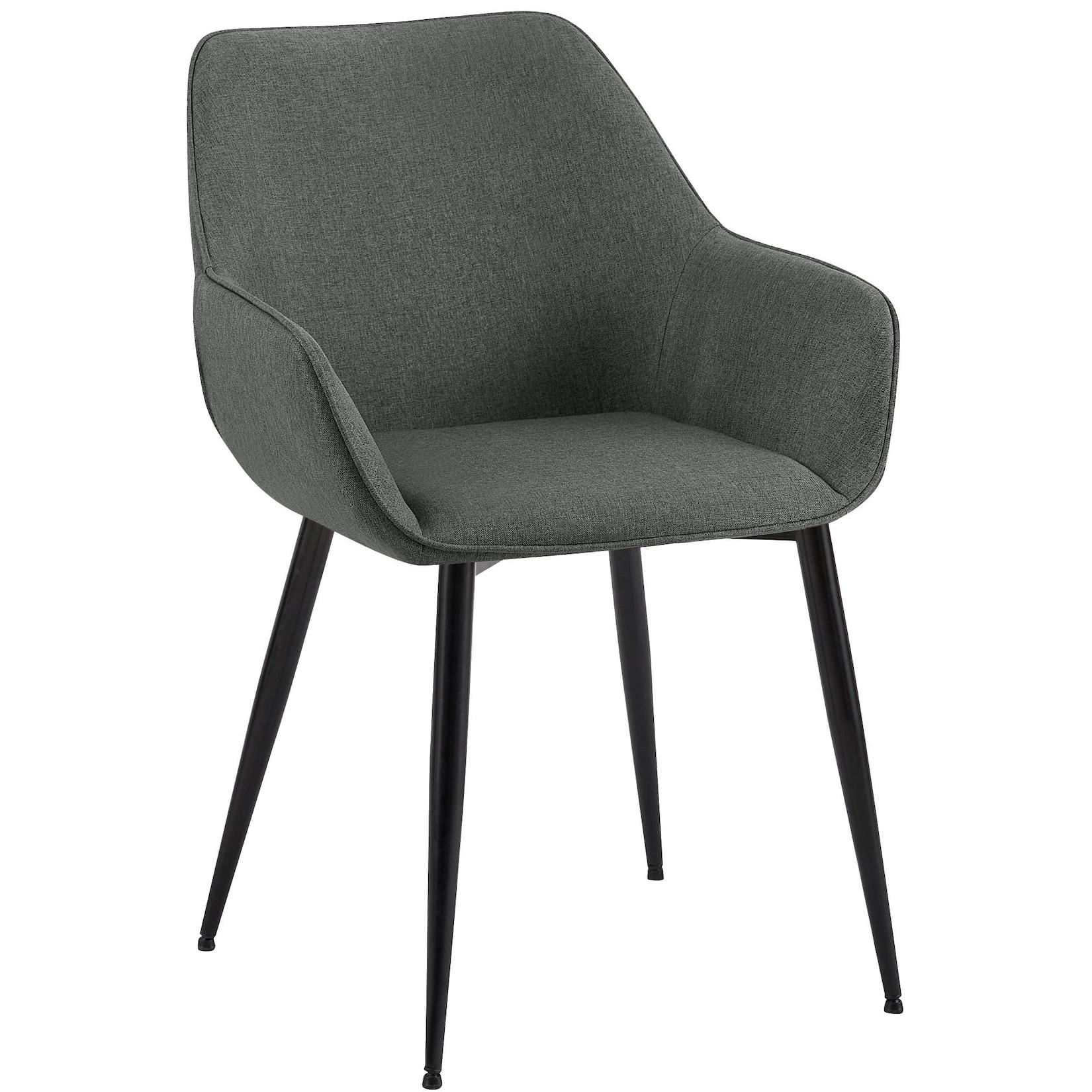 CLP Esszimmerstuhl Luena Stoff Farbe: dunkelgrau, Material: Stoff