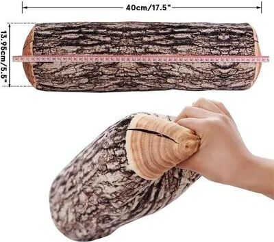 Inspired Finds 3D Printed Log Throw Pillow Round Cylinder Cushion For Kids Room Sofa And Floor Decor 3D Printed Log Throw Pillow Round Cylinder Cushion For Kids Room Sofa And Floor Decor