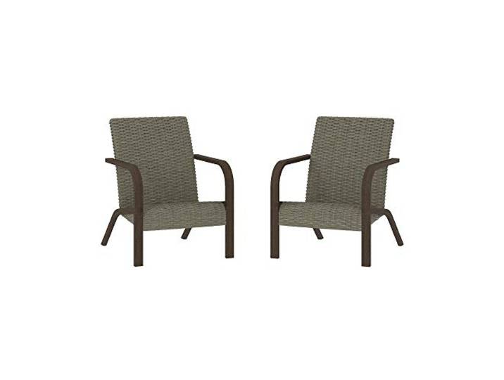 Smartwick Loungesessel 2er Set aus Kunstharz, grau