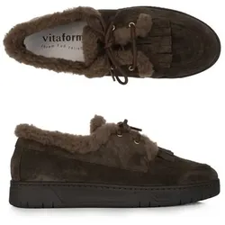 VITAFORM Damen-Loafer Veloursleder Wollfutter Sohle Marla