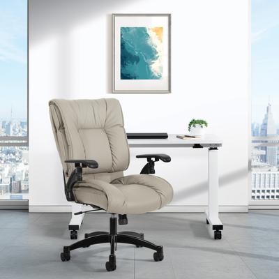 Office Star Products OSP Leather Conference Chair with 360° Swivel