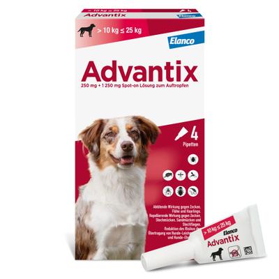 Advantix Spot-on Lsg.z.Auftr.a.d.H.f.Hund 10-25 kg 4 St Lösung