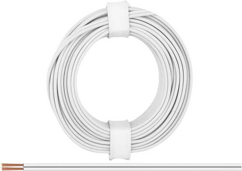 Donau Elektronik 218-55 Litze 2 x 0.14mm² Weiß 5m