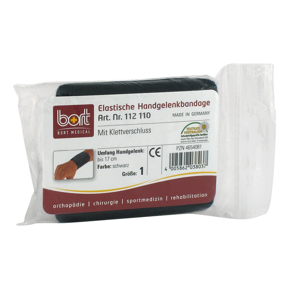 Bort GmbH Bort Handgelenkbandage Größe 1 schwarz mit Klettband vers. 04654081