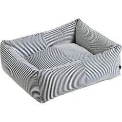 Hay Zip Hundebett S, blau-weiß gestreift