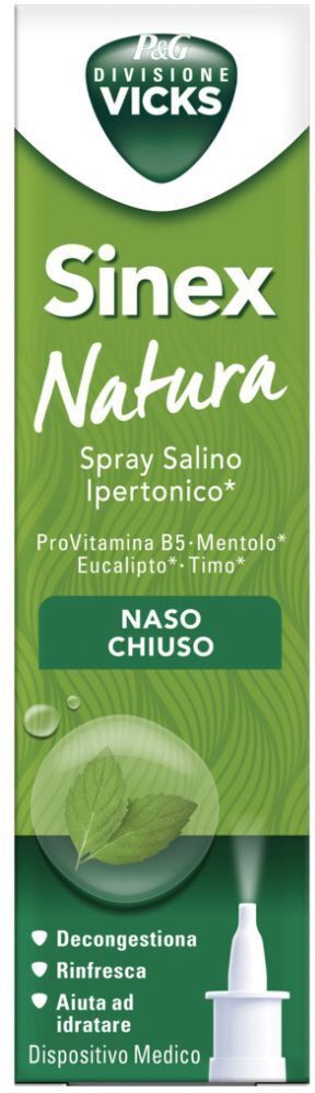 PROCTER & GAMBLE SRL Vicks, Sinex Natura Spray Salino Ipertonico, 20 ml