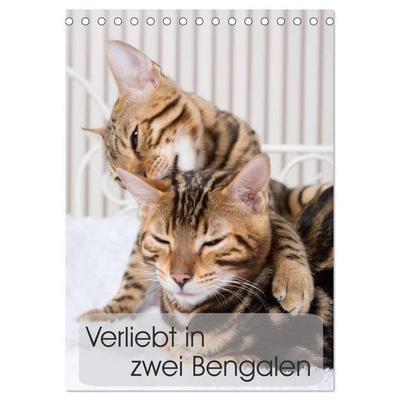 Verliebt in zwei Bengalen (Tischkalender 2027 DIN A5 hoch), CALVENDO Monatskalender