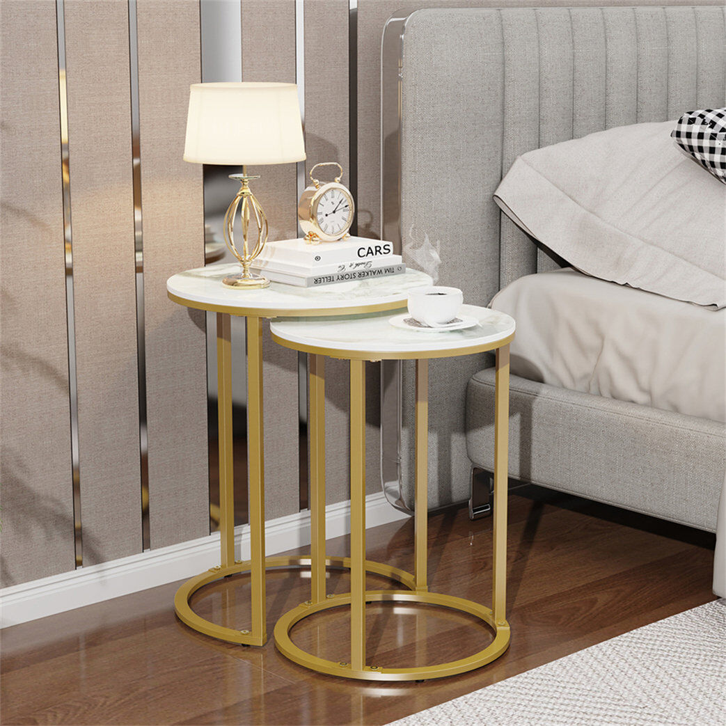 Canora Grey Anre Frame Nesting Tables White 162.56cm H X 40cm W X 40cm D