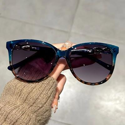 Inspired Living Retro Butterfly Cat Eye Sunglasses Women Vintage UV400 Fashion Shades blue