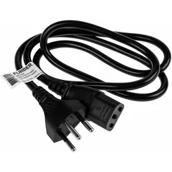 4x Furber C13 – T12 (1 m), Stromkabel, Schwarz