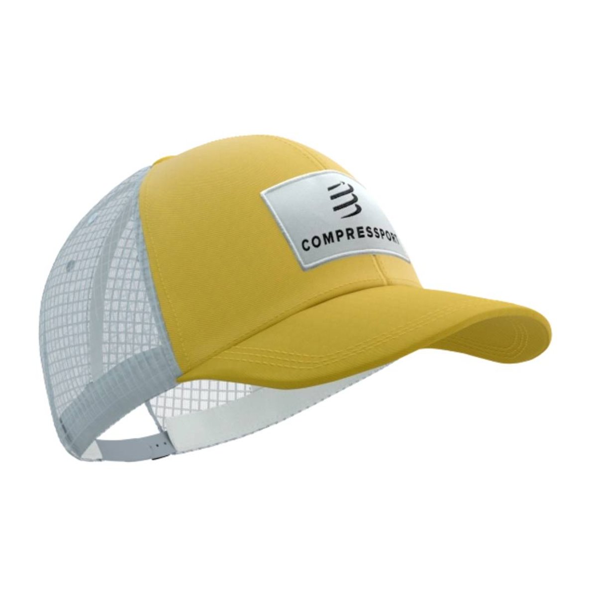 Boné Compressport Trucker 6P Amarelo Cinza Unisex