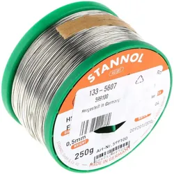 Stannol Lötzinn bleifrei Spule HS10-Fair Sn99.3 (Lötzinn), Lötgerät Zubehör, Grau
