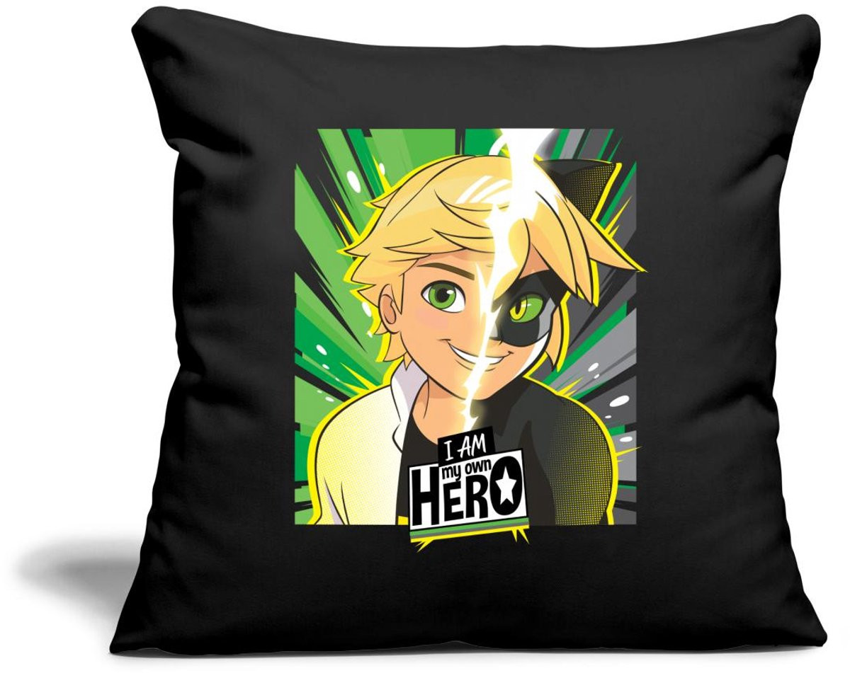 Miraculous I Am My Own Hero Adrien Cat Noir Sierkussenhoes van Spreadshirt, 45 x 45 cm
