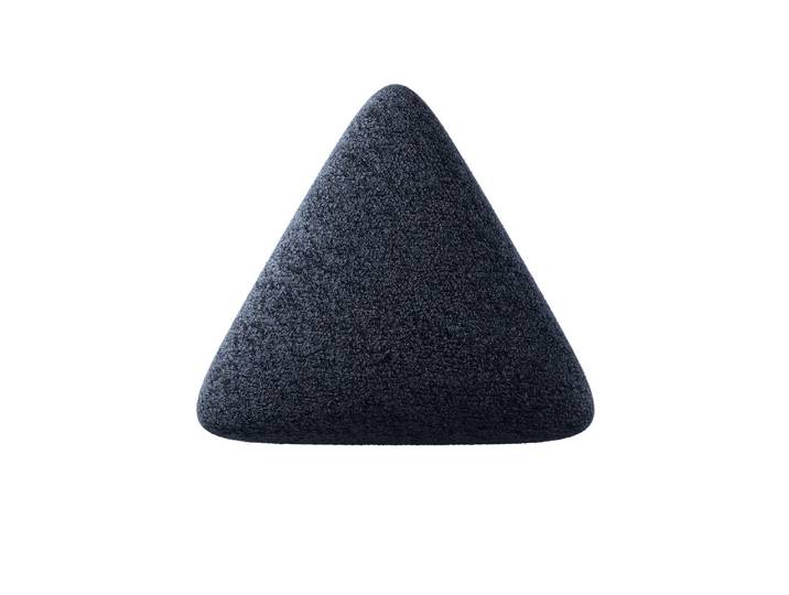 Dreieckiges Zierkissen Nook aus Bouclé - Blau - Bouclé - Luxusbetten24