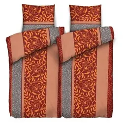 WINTERENGEL Premium Bettwäsche Mustermix-Ranken Mikrofaser Flanell Doppelbett, 4tlg.