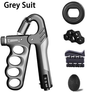 Inspired Finds Adjustable Hand Grip Strengthener 11330 Lb For Wrist, Forearm And Muscle Training grey 5pcs
