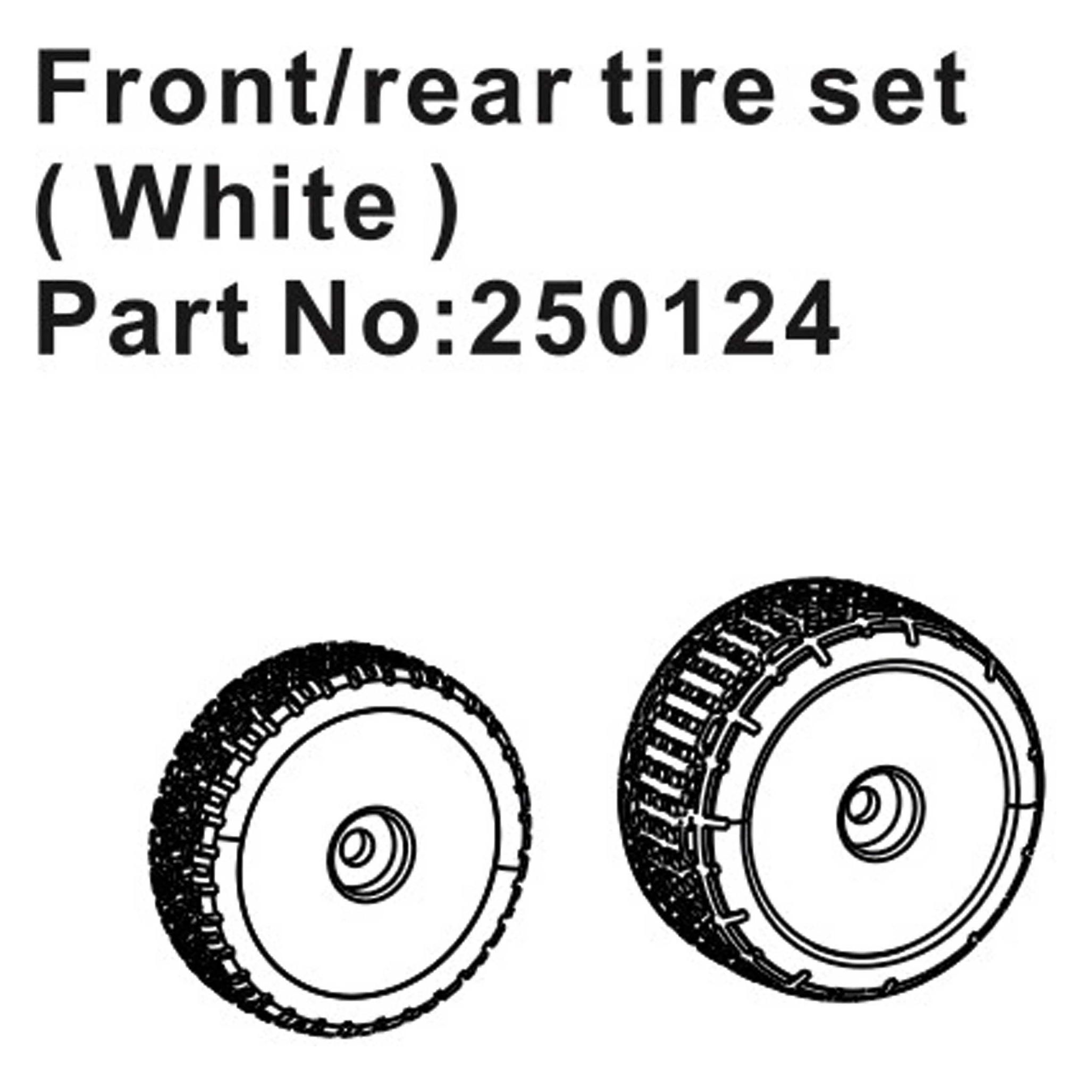 Hobby Plus RC Speck-B Front/Rear Wheel Set white (2) (HBP250124)